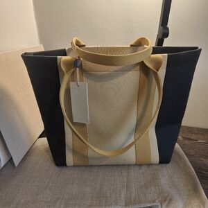 Rothy's The Essential Tote in Ink and Ivory
